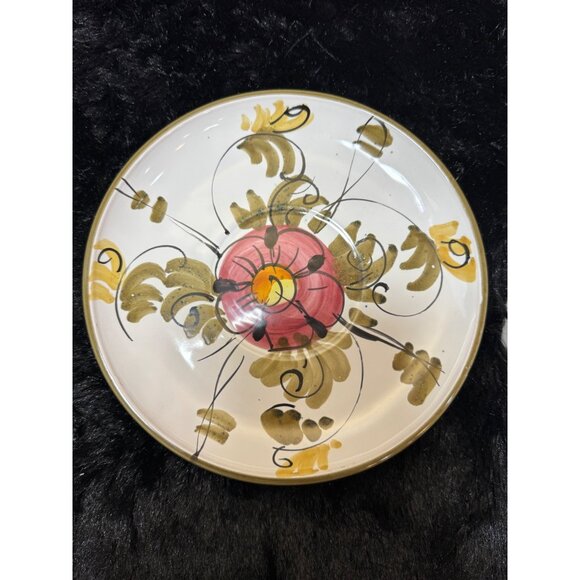 Handpainted Ceramic Large Cup Saucer Cappuccino Latte Soup Italy  Italy - Picture 6 of 10